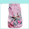 Elegant Children Girls Chinese Cheongsam Dress With Floral Peacock Pattern Sleeveless Summer Wear