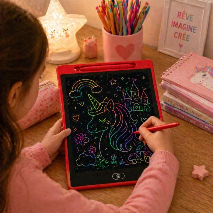 Tablette Graphique LCD - SHOP-STORY - 12 pouces - Écran effaçable instantanément - Affichage multicolore - Portable léger