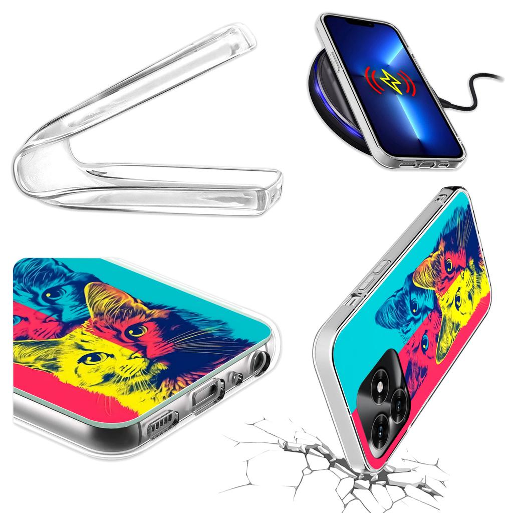 Etui Do Honor X5C Plus / X5C 4G Obudowa Foto Case Plecki Kotki + Szkło 9H