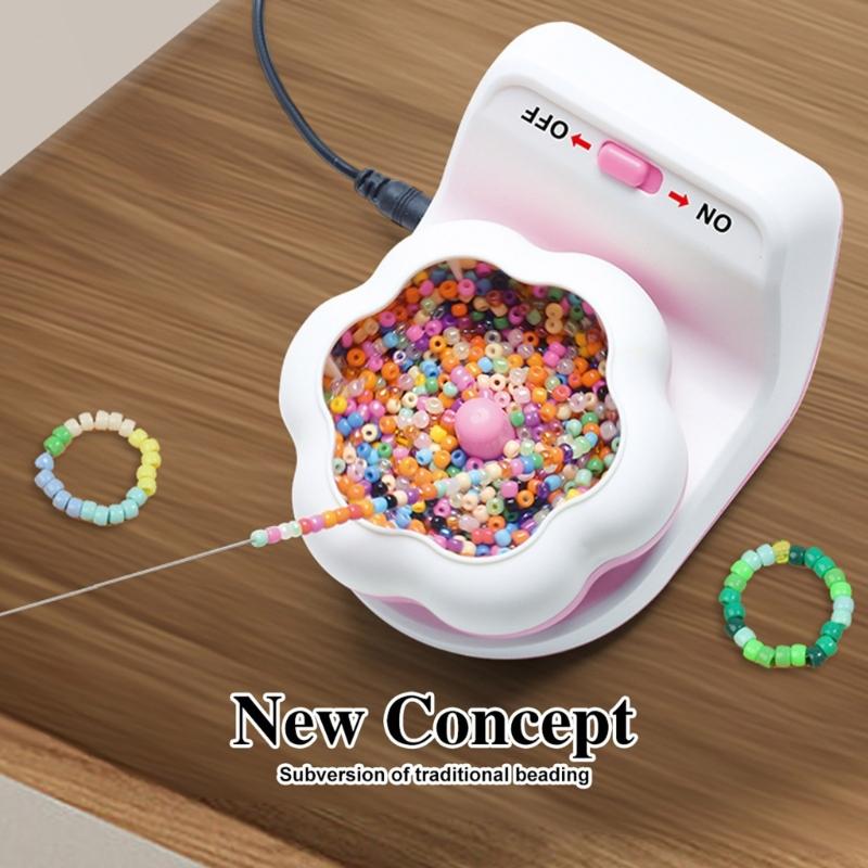 Functional Bead Threading Machine  Beading Tools Efficient Automatic Beader with Adjustable Settings for Hobbyists