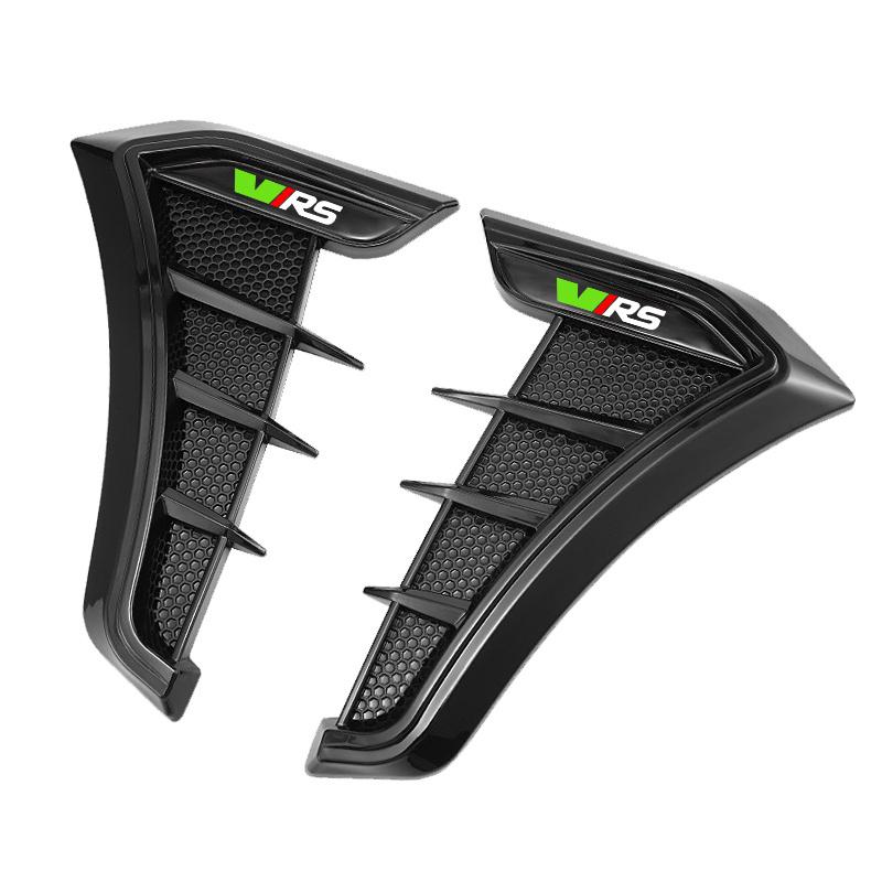 AAAIY1 2pcs Carbon Black Car Side Wing Fender Sticker Decals Body For Skoda VRS Octavia Kamiq Kodiaq Karoq RS Superb Fabia Accessoies