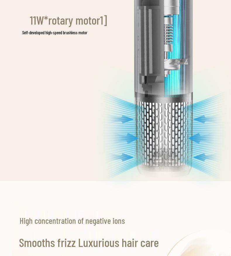 High-Speed Bladeless Hair Dryer with Negative Ions - Ideal for Home & Salon Use