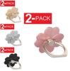 2-pack Universal 360 Rotating Finger Ring Stand Holder For Cell Phone With Elegant Flower Design And Premium Quality Materials
