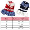 Cat Gown Soft Cat Bowknot Dress Cute Preppy Style Pet Princess Skirts Shirt Collar Creative Puppy Pleated Skirt Pet Party
