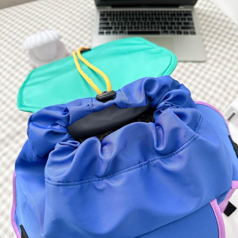 Splicing Contrasting Colors British Style Kindergarten Schoolbag Large Class Boys and Girls Backpack Large Capacity Leisure Travel Backpack