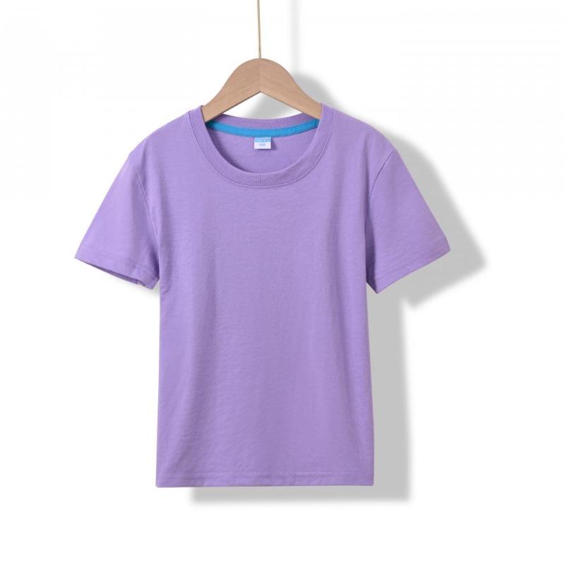 2026 Summer New Round Neck 100% Cotton Short Sleeve Boys' Casual Short Sleeve Round Neck T-shirt 17 colors