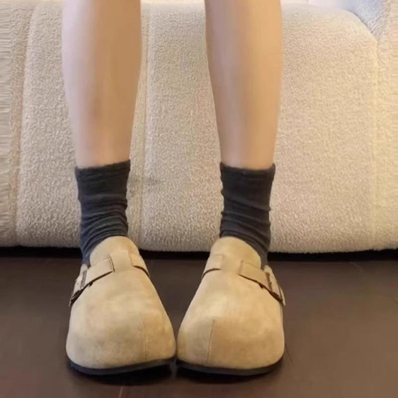 New Thick-soled Shoes for Women To Wear Outside with A Height-increasing Toe Cap and Half-slipper