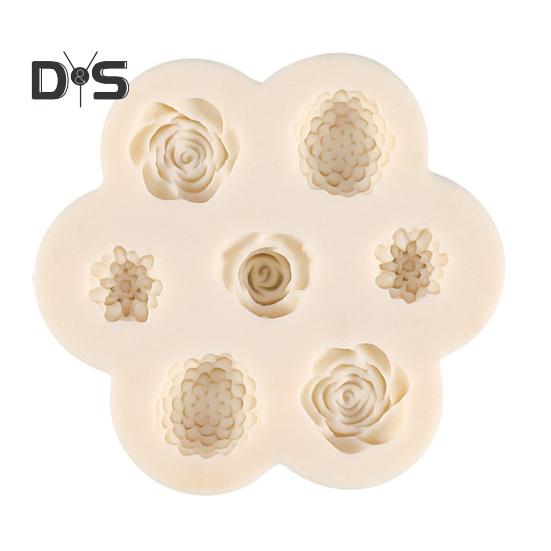 

DIY форма для торта, легкая деформация, полезная 7 полостей, форма для помадки и десерта серый