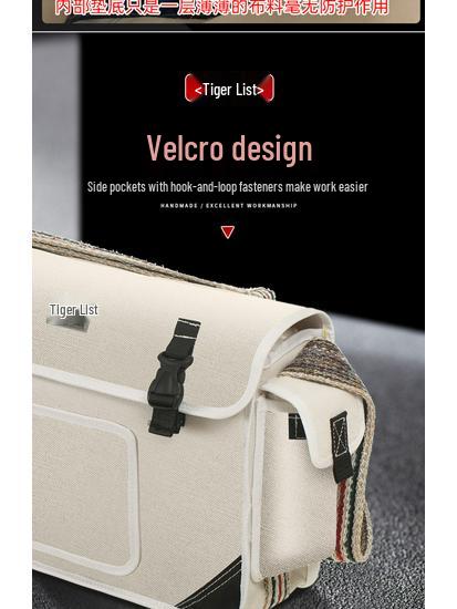 Electrician's Wear-Resistant Canvas Crossbody Tool Bag