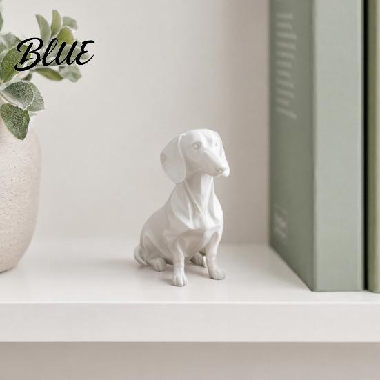 Black Dachshund Figurine Dog Ornament 3D Printed Movable Joint Design Figure Decorative Toy Sculpture for Home Office Decor Pet Lovers Collectors
