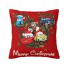 Merry Christmas Mouse Mickey Car Pillowcase Printing  Cushion Cover Decorations Lightning Mcqueen Pillow Case Cover Sofa Zipper