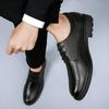 38-47 Velká velikost Pánské společenské boty Nejnovější ručně vyráběné černé boty Styl Paty Pravá kůže Svatba Pánské ploché boty Pánské business Oxfords