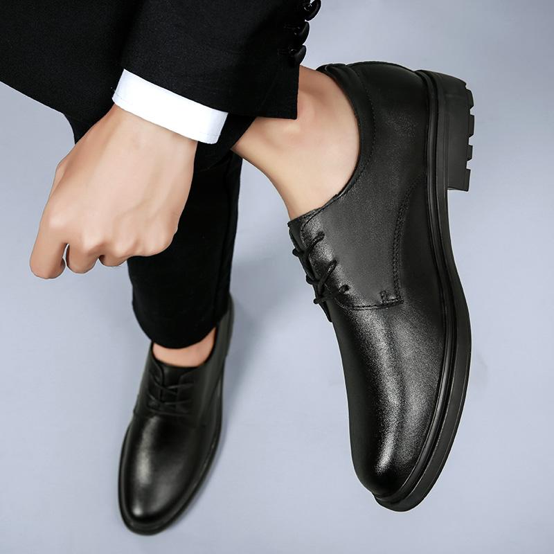38-47 Velká velikost Pánské společenské boty Nejnovější ručně vyráběné černé boty Styl Paty Pravá kůže Svatba Pánské ploché boty Pánské business Oxfords