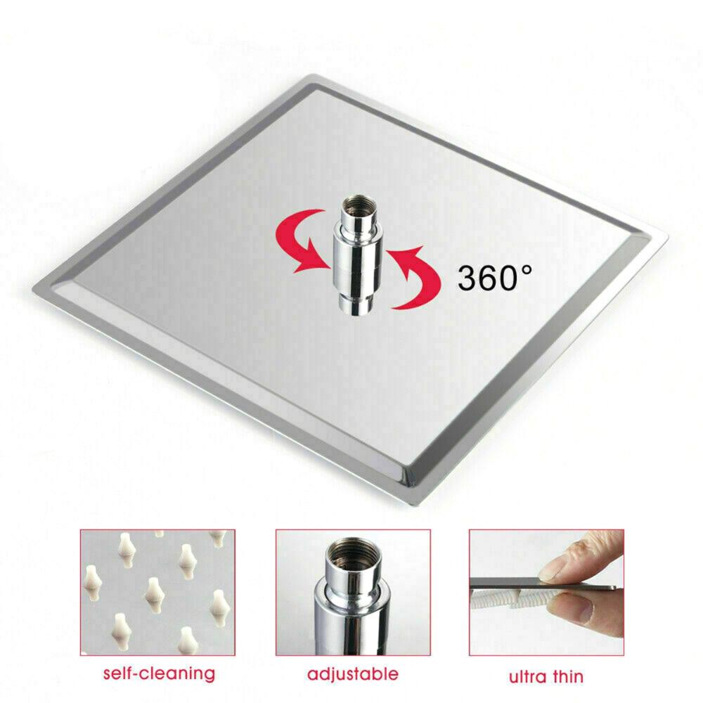 Pressure Overhead Stainless Steel Rainfall Water Tap Nozzle Sprinkler Sprayer Shower Head Faucet