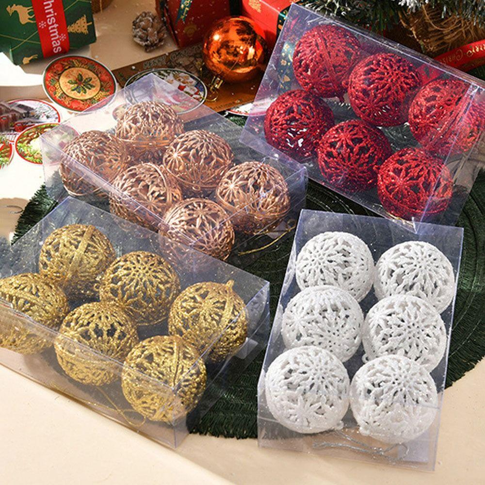 6pcs 6cm Christmas Tree Balls Christmas Baubles Pendants Christmas Tree Pendant Christmas Ball