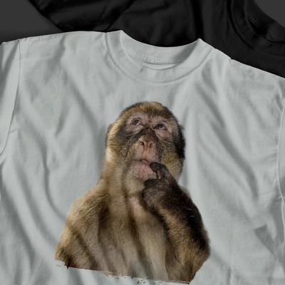 Funny Monkey Graphic Tee, 90s Bootleg Meme Shirt, Odd Core Style