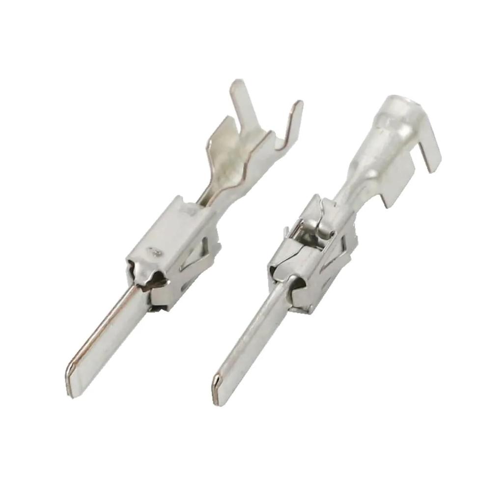 50 PCS 2.8/3.5mm Brass Tinned Electrical Car Wire Harness Connector Wiring Terminal Plug DJ623-E3.5AB/DJ615B-2.8 * 0.8A 2-964300-1(DJ615B-2.8x0.8A)