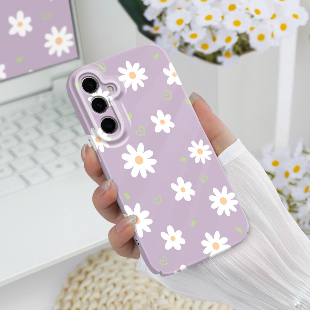 Tender Daisy Phone Case For Samsung Galaxy S25 S24 S23 S22 S21 S20 Plus Ultra FE 5G Film Hard Cover