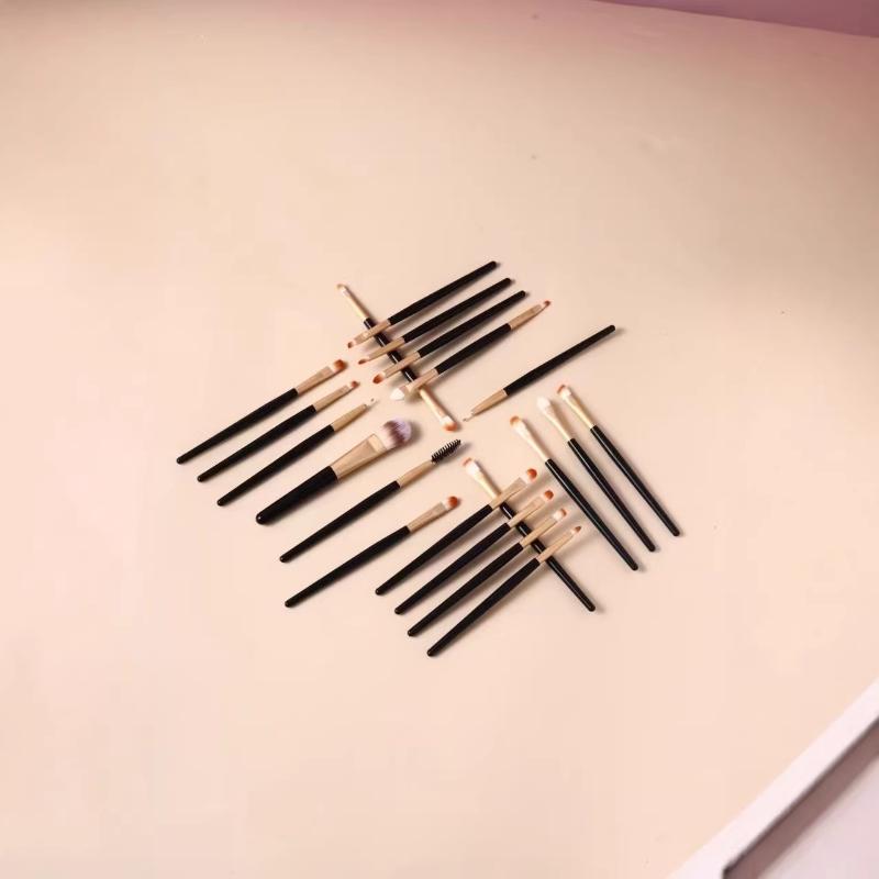 Deluxe 20Pcs Eye Makeup Brush Collection Perfect for Eyeshadow and Eyebrow with Professional-Grade