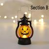 Halloween Pumpkin & Skull Lantern - Handheld Oil Lamp Decoration for Party Atmosphere