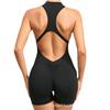 High Elasticity Zippered One Piece Jumpsuit Sports Fitness Workout Yoga Wear