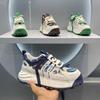 Men Color Block Canvas Sneakers Retro Platform Sole Lace Up Walking Casual Fashion Trainers