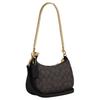 Coach Teri 20 Classic Monogram Zip Closure Synthetic Leather Handheld Crossbody Shoulder Bag Small Women Bags Black CW323-IMXAQ