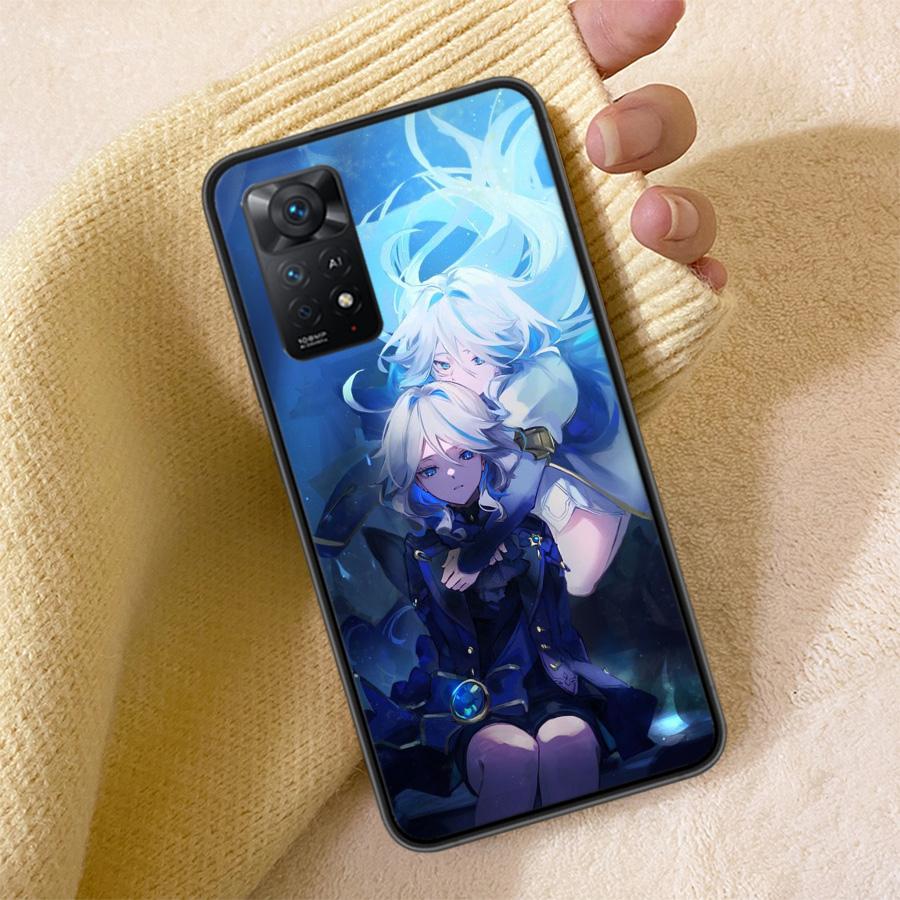 Cute Furina Genshin Impact Phone Case For Redmi Note 13 14 15 Pro Plus 12 13C 12C 15C 9 10 10C 9T 9C 9A TPU Soft Cover Clear Cel