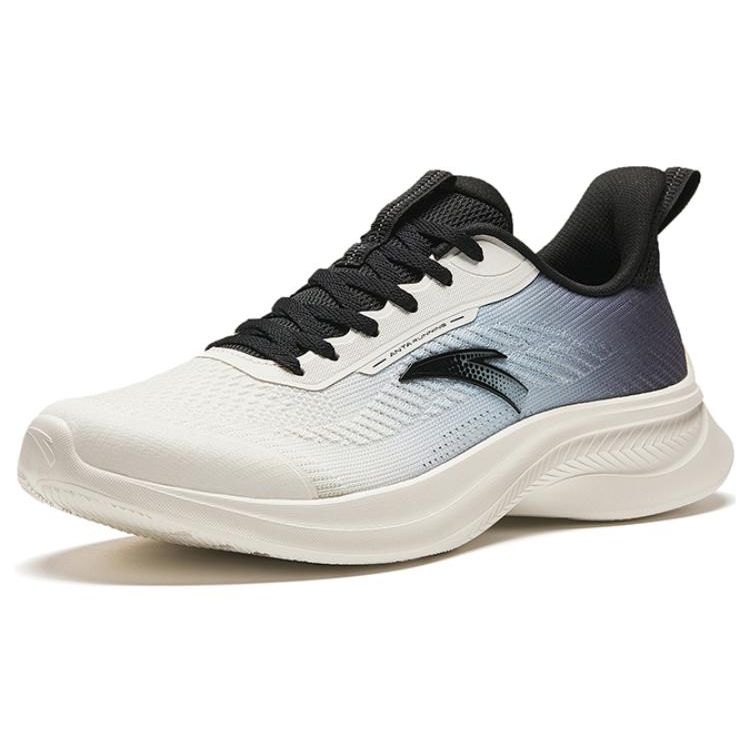 Anta Cloud Boundary Lightweight Low-Top Running Shoes Men Sneakers White Black 912415521-4