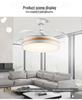 Smart LED Ceiling Fan Light for Home and Study - Modern Design for Bedroom or Restaurant