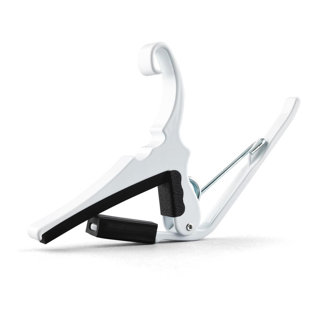 Kyser KG6W Guitar Lightweight for Acoustic White Capo, Aluminum, 6-String Guitars,