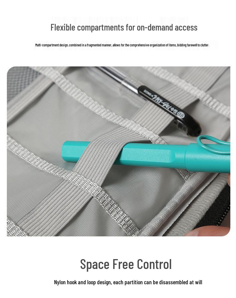Waterproof Multi-layer Digital Travel Storage Bag for Cables, Earphones, and Makeup - Unisex & Fashionable