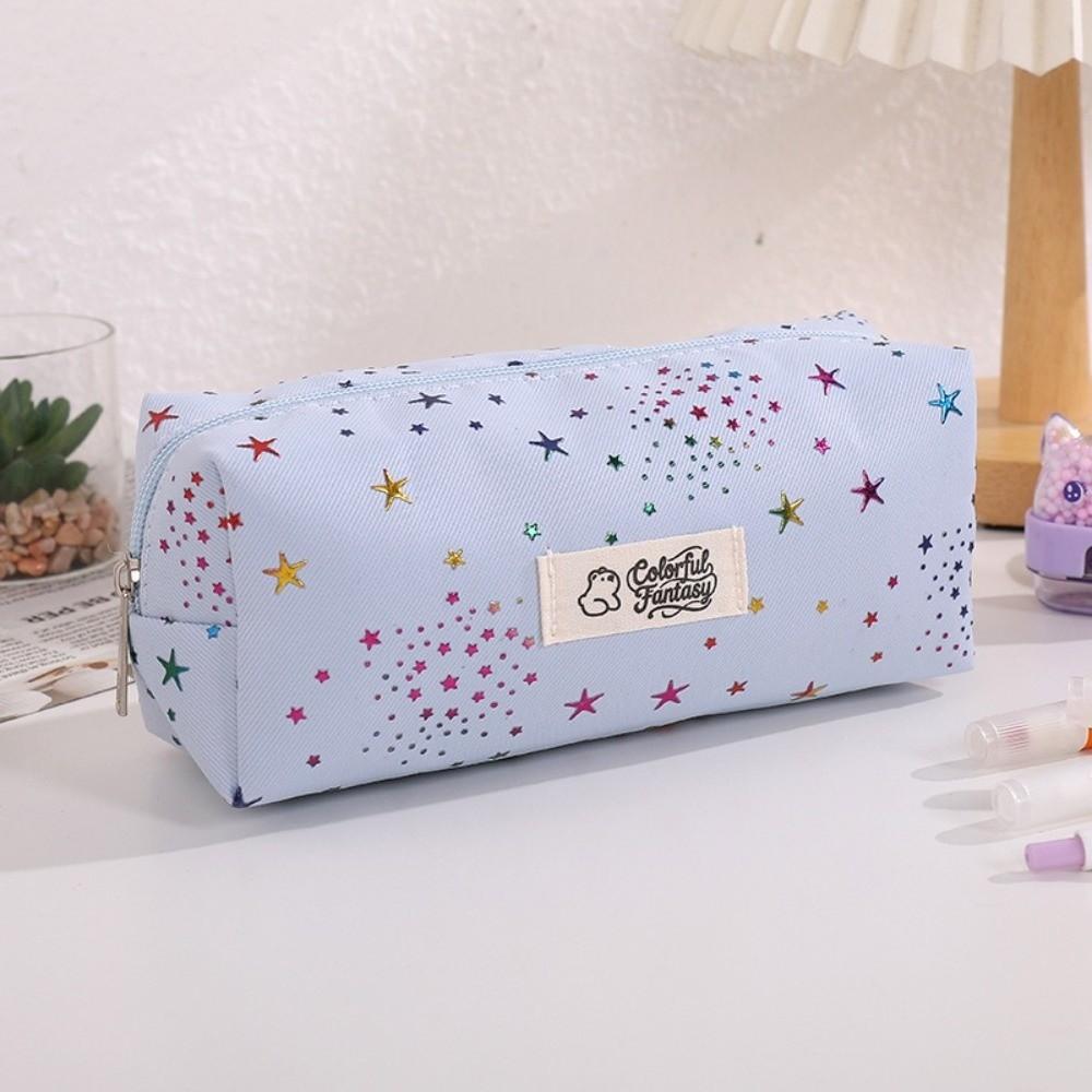 Shining Star Print Pen Bag Large Capacity Stationery Bag Durable Pencil Pouch  Gift