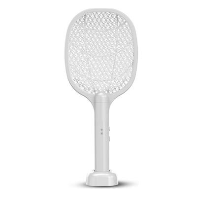 Electric Fly Swatter Rechargeable Safety Mesh Electric Fly Racket with Bug Light for Home