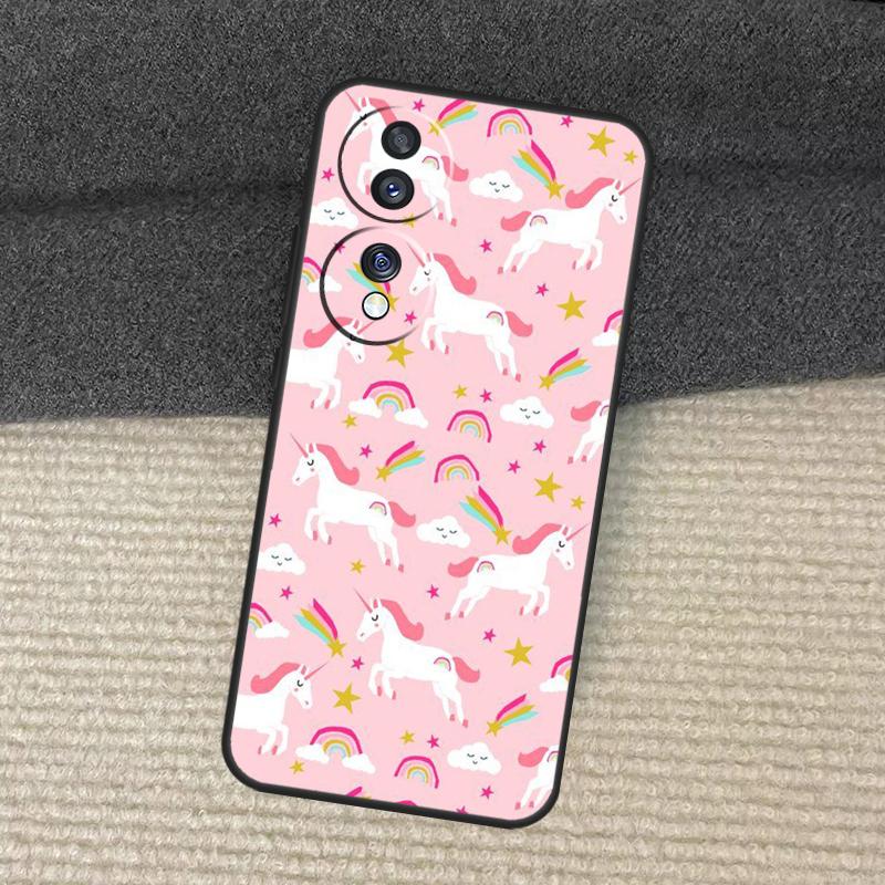 Pink Unicorn Rainbow Cute Case For Honor Magic 7 Lite 5 6 Honor 200 Pro X8b X9a X8a X8 X9 X9c X9b 50 70 90 Lite Cover