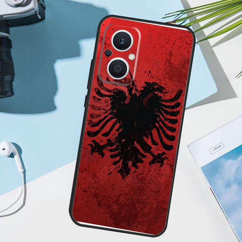 Albania Flag Eagle Cover For OPPO Reno 14 F 13 12 11 10 Pro 11F 12F 13F 7 8 Lite OPPO Find X9 X8 X6 X5 Pro Case