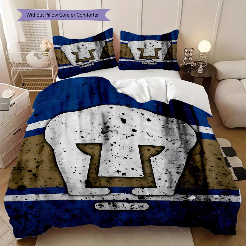 Pumas UNAM Pattern Bedding Quilt Set Quilt Cover Pillowcase Home Decoration Birthday Gift (1 * duvet cover + 2 * pillowcase, without core)