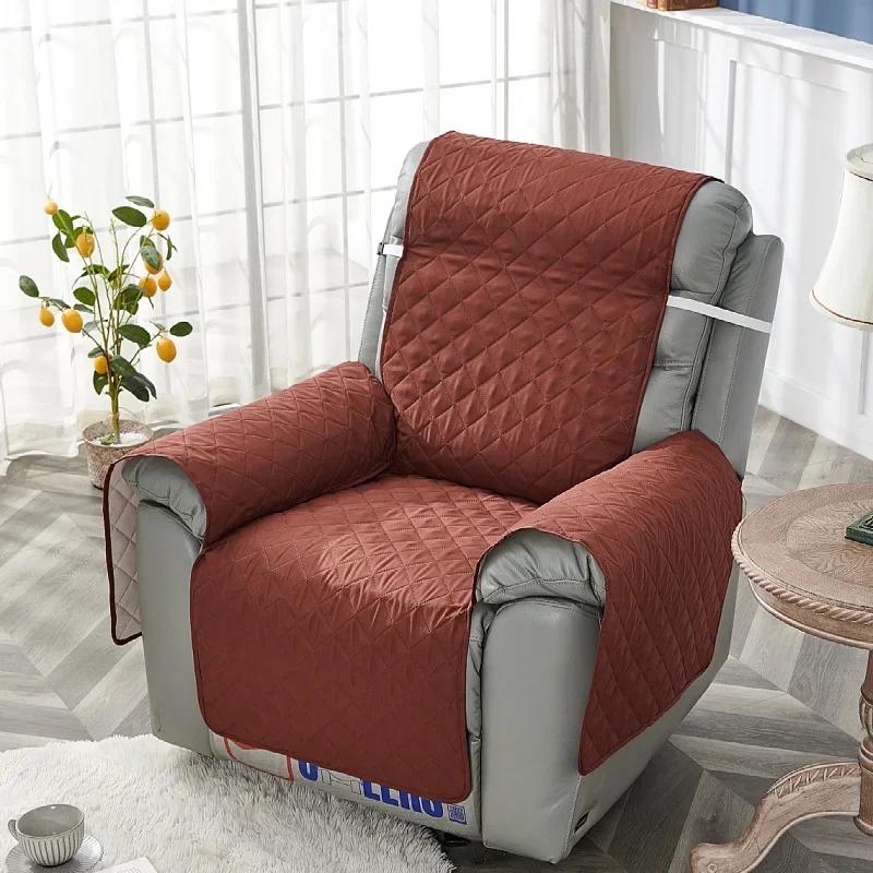 1 Seater Anti-wear Recliner Sofa Cover Pet Dog Kid Armchair Slipcover Non-Slip Couch Cushion Slipcover Furniture Protector Case