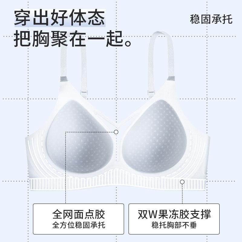 New summer ice skin seamless cool underwear hole cup women antibacterial no steel ring anti-sagging sleep bra cover