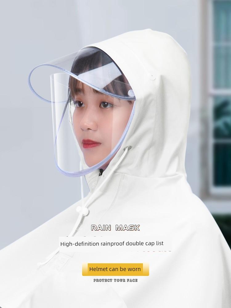 Fashionable Electric Scooter Raincoat, New Long Version for Single or Double Riders, Full-Body Storm-Proof Riding Poncho