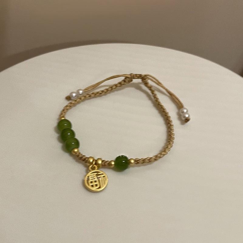 

Женский новый китайский плетеный браслет: Инс-стиль, Дизайн в стиле легкой роскоши ретро, Парные браслеты-веревочки