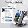 3 IN 1 Wireless Charger Stand For iPhone 16/15/14/13/12 Pro Max 15W Fast Charging Station For Apple Watch 9/8/7/6/5 Airpods 3/2