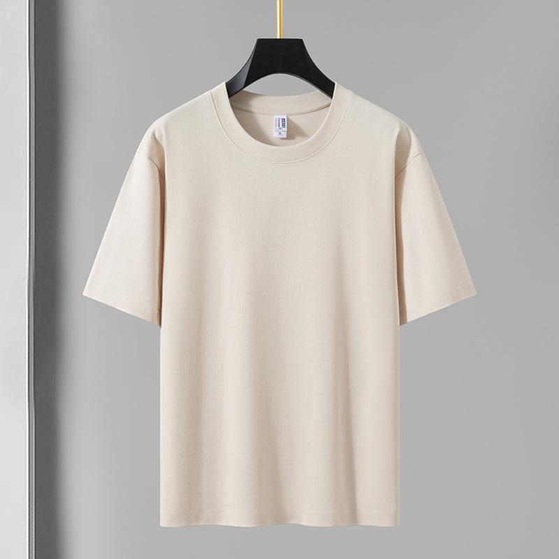 Unisex Antibacterial Cotton Double Yarn T-Shirt - 280g, Short-Sleeve, Loose Fit