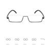 Metall Blaulichtfilter Lesebrille Herren Halbrand Korrektionsbrille Männliche Brille +1.0 1.5 2.0 2.5 3.0 3.5 4.0