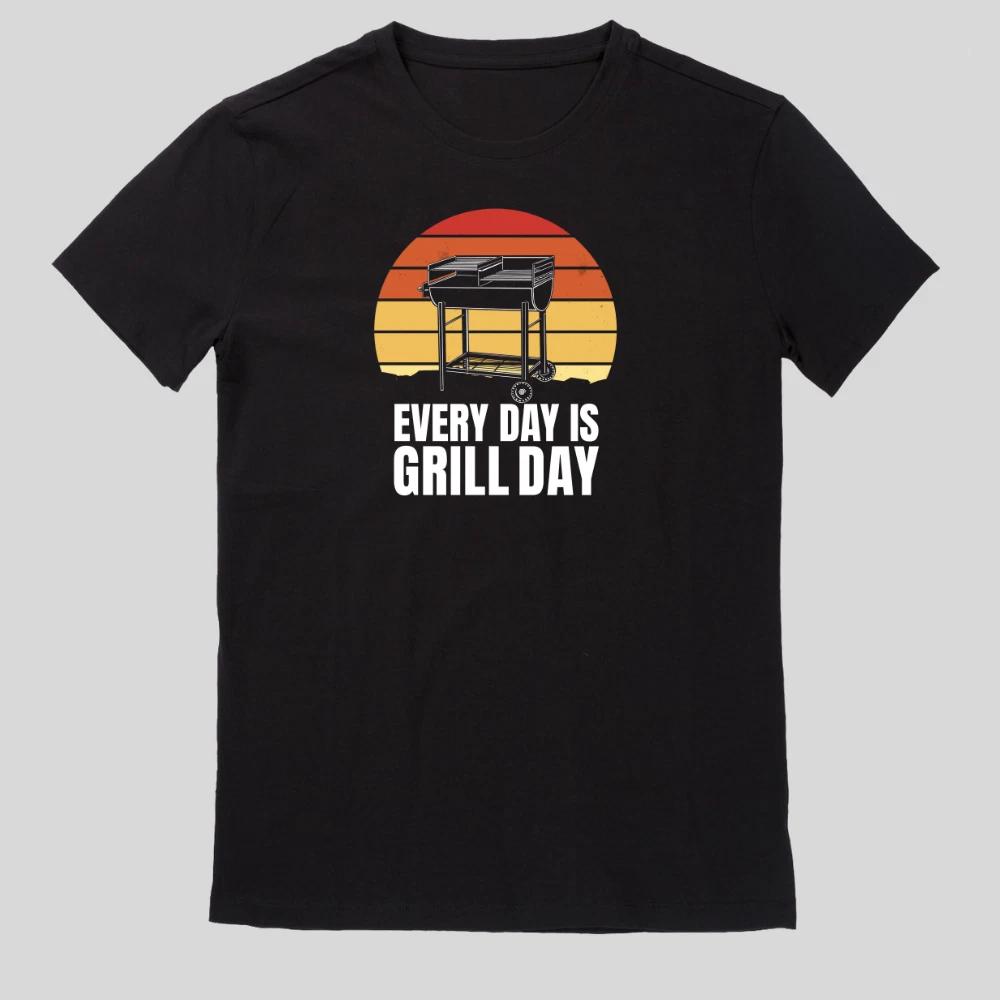 Jeder Tag ist Grilltag Retro-T-Shirt XL