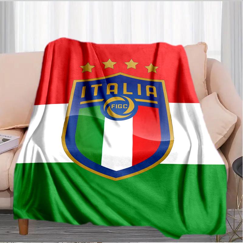 Italy Football Crest Blanket Suitable for Sofas, Beds, Offices, And Camping - Perfect Gift for Halloween Christmas