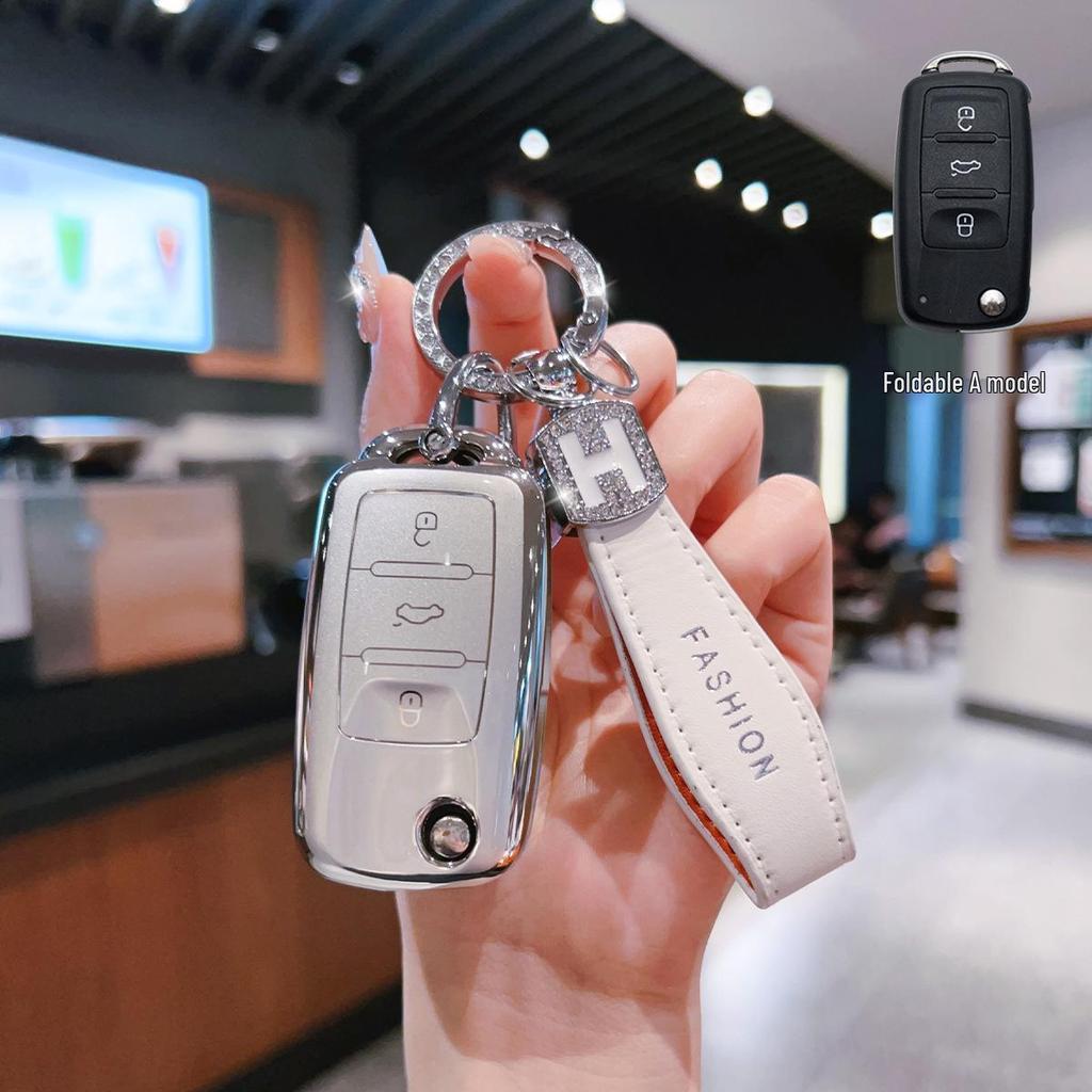 Volkswagen Bora High-End Vollabdeckung Schlüsseletui - Premium Personalisierte Schutzhülle mit Schnalle