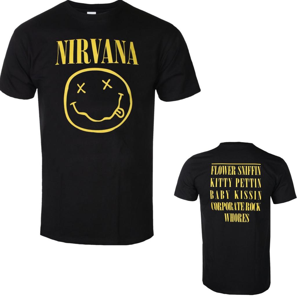 Retro Nirvana Graphic Cotton Tshirt Unisex Summer Short Sleeve Fashion Brand Tee Luxury Casual Vintage Tees