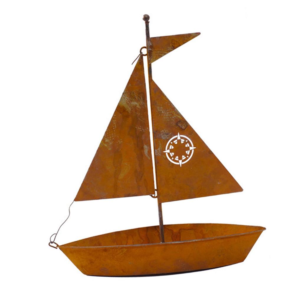 Rustic Sailboat Vintage Nautical Boat-Shaped Flower Pot Funny Planter Succulent Pots for Garden Patio Porch Indoor Outdoor Decor