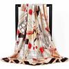 Fashion Scarves For Women Print Silk Satin Head Scarf Female 90cmx90cm Luxury Brand Square Shawl Large Hijab Scarfs For Ladies